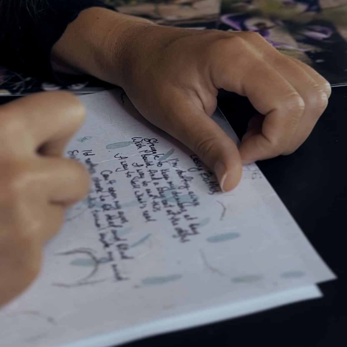 Handwritten Lyric Sheet