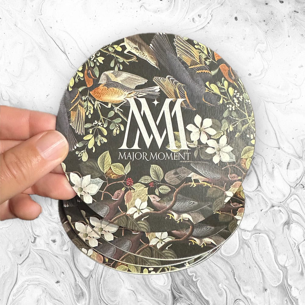 Coasters Black Birds Stack